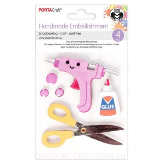 Handmade Embellishments -  Cut & Glue Jewel 6pk