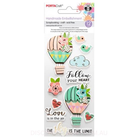 Handmade Jewel Embellishments - Follow your Heart 12pk