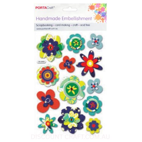 Handmade Cardboard Embellishments - Retro Flowers