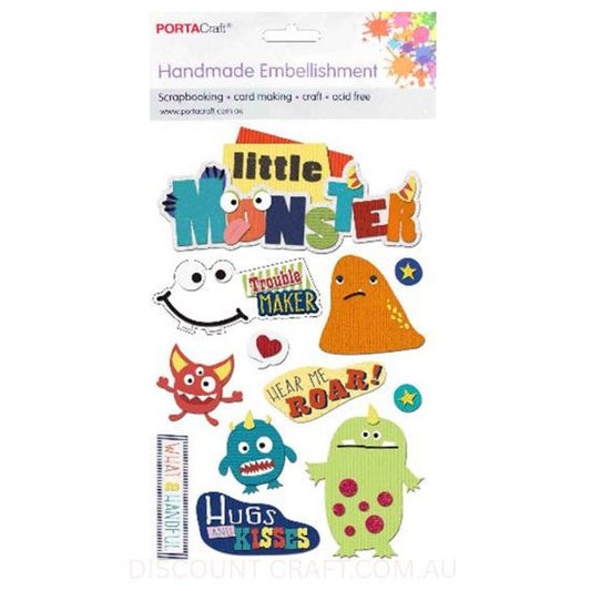 Handmade Embellishments - Little Monster