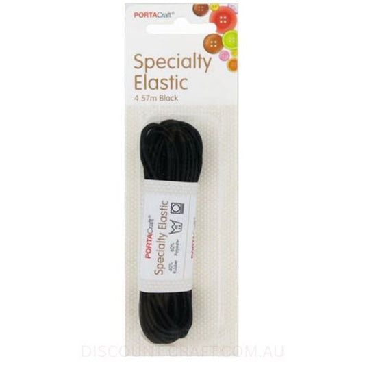 Hat Elastic - 1mm x 4.57 meters - Black