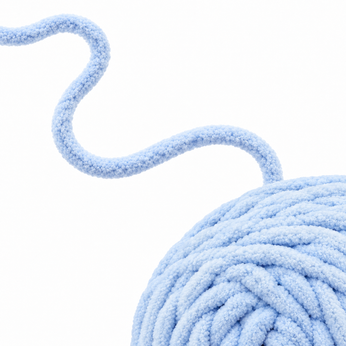 Chenille Blanket Yarn 100g 80m 12ply - Baby Blue