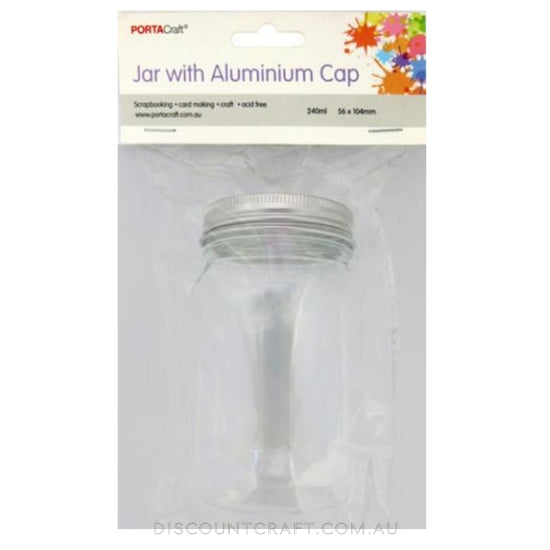 Jar with Aluminium Cap 240ml 56x104mm - 2 Pack