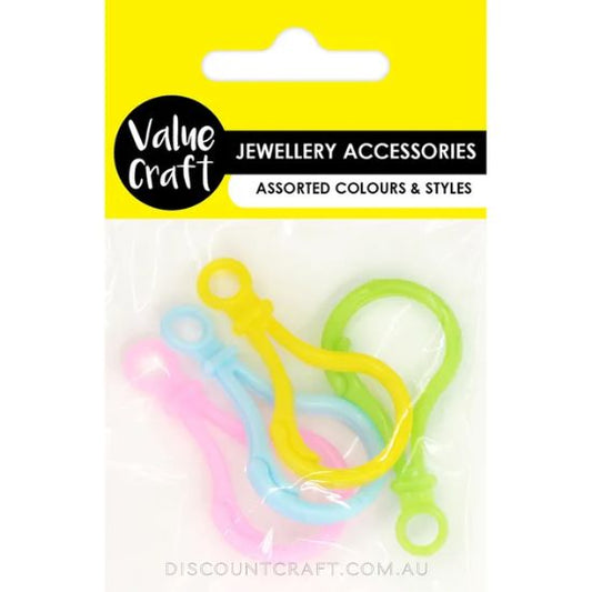 Large Plastic Lobster Clasp with Hole 4pk