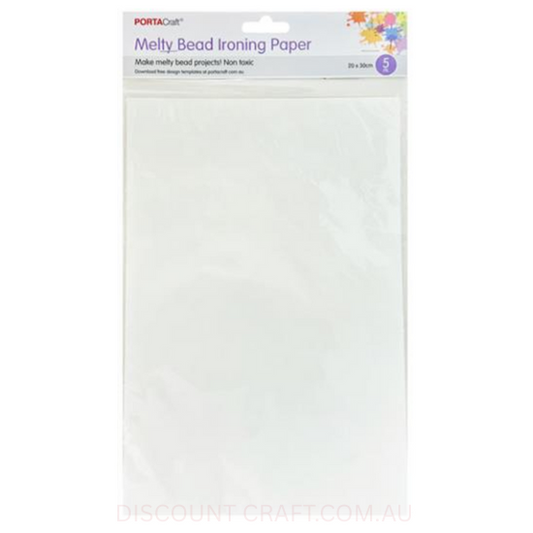 Melty Bead Ironing Paper - 20x30cm 5pk