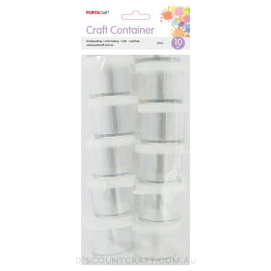 Round Mini Storage Containers 20ml 10pk