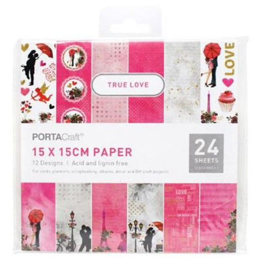 Paper Pattern Pad - True Love 15x15cm