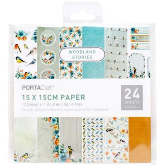 Paper Pattern Pad - Woodland Stories 15x15cm