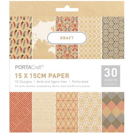 Paper Pattern Pad - Kraft 15x15cm