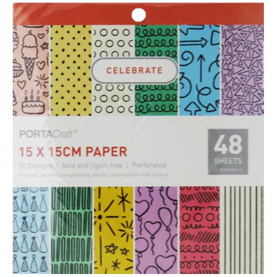 Paper Pattern Pad - Celebrate 15x15cm