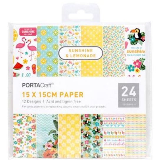 Paper Pattern Pad - Sunshine & Lemonade 15x15cm