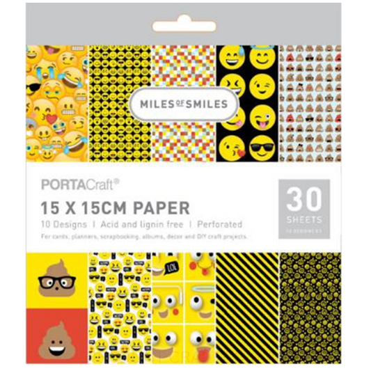 Paper Pattern Pad - Smiles 15x15cm