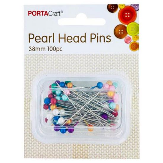 Pearl Head Pins 38mm 100pk