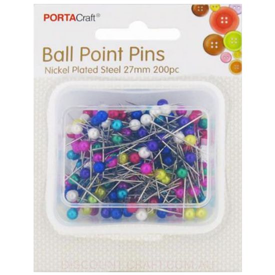 Ball Point Pins 27mm 200pk