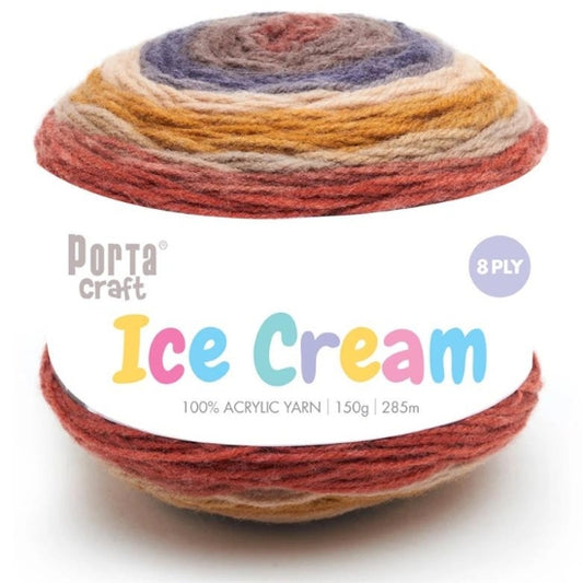Ice Cream Yarn 150g 8ply - Caramel Slice
