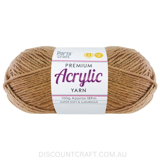 Acrylic Yarn 100g 189m 8ply - Nutmeg