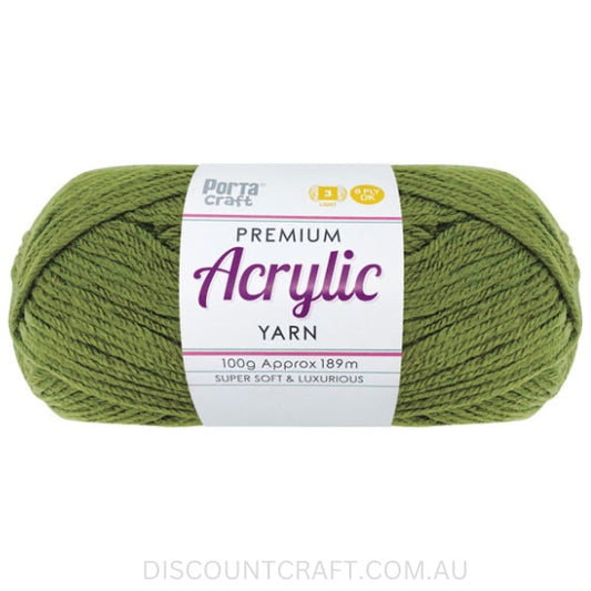 Acrylic Yarn 100g 189m 8ply - Pine