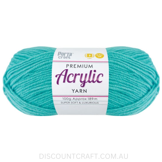 Acrylic Yarn 100g 189m 8ply - Sea Foam