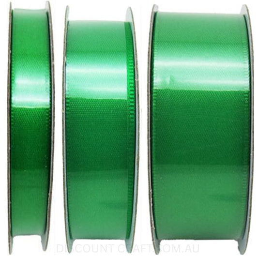 Satin Ribbon Double Sided - Green - 6mm x 8 metres