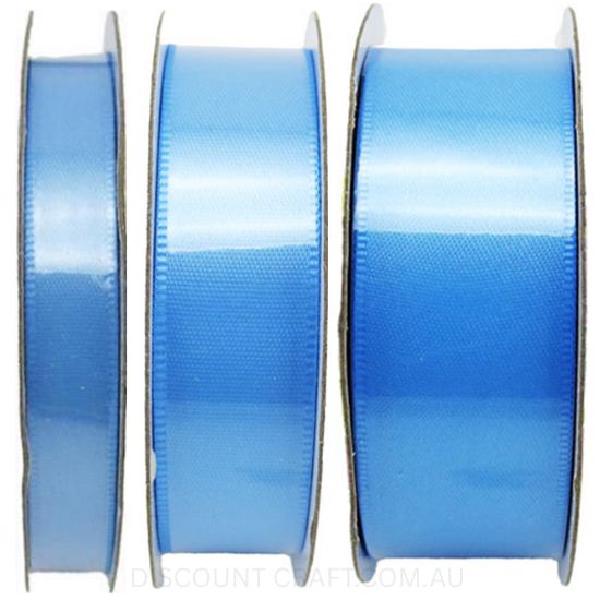 Double Sided Satin Ribbons - Light Blue