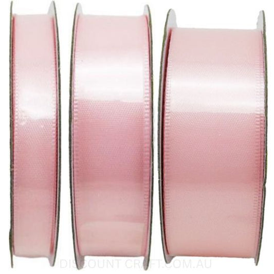 Satin Ribbon Double Sided - Light Pink - 6mm x 8 metres