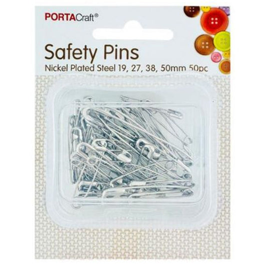 Safety Pins - Assorted Sizes 50pk