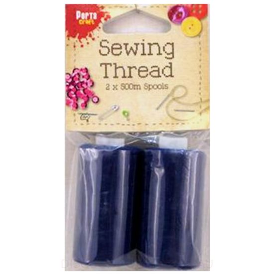 Sewing Thread 500m 2pk - Royal Blue