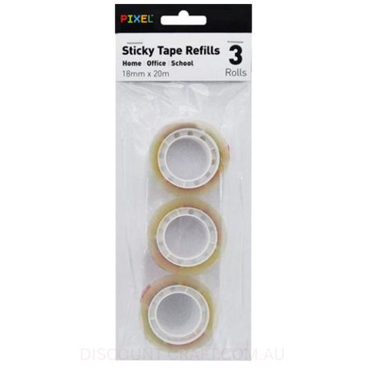 Sticky Tape 18mm x 20m 3pk
