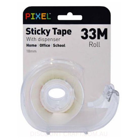 Sticky Tape 18mm x 33m with dispenser