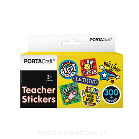 Teacher Merit Stickers 300pk - Yellow Box