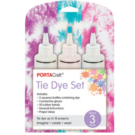 Tie Dye Set 120ml 3pk - Violet, Teal & Fuchsia
