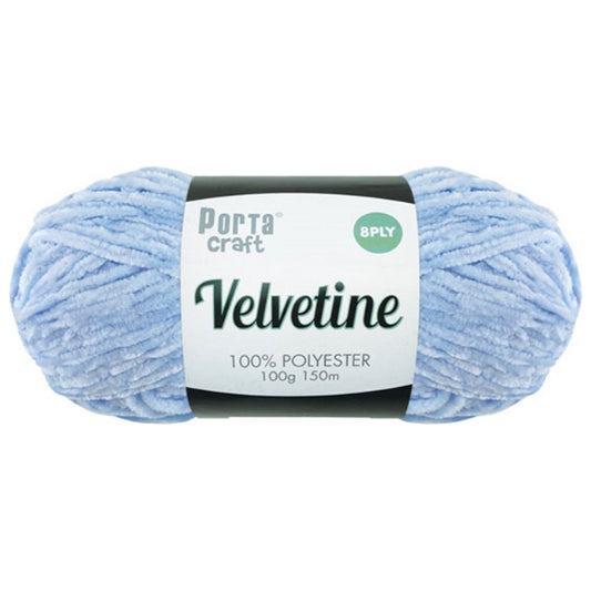 Velvetine Yarn 8ply 100g - Bright Blue