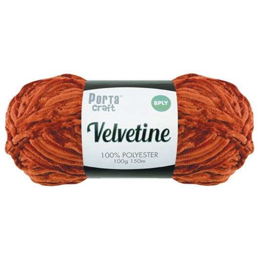 Velvetine Yarn 8ply 100g - Copper
