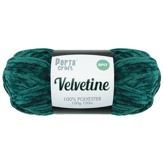 Velvetine Yarn 8ply 100g - Jungle Green