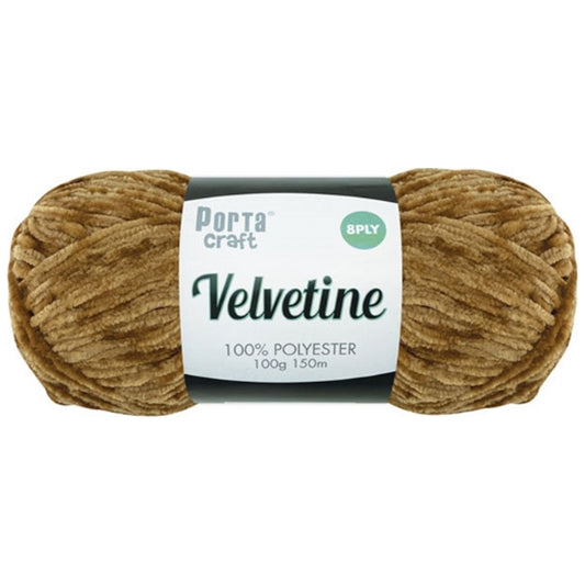 Velvetine Yarn 8ply 100g - Teddy Bear