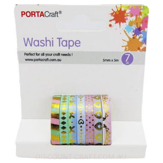 Washi Tape 5mm x 5m 7pk
