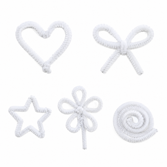 Chenille Stems 6mm 50pk - White