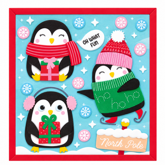Christmas Penguins Foam Picture Craft Kit