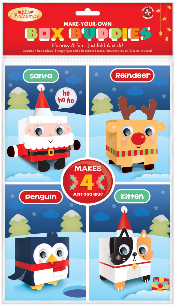 Box Buddies Kids Craft Kit – Fold, Stick & Create Characters