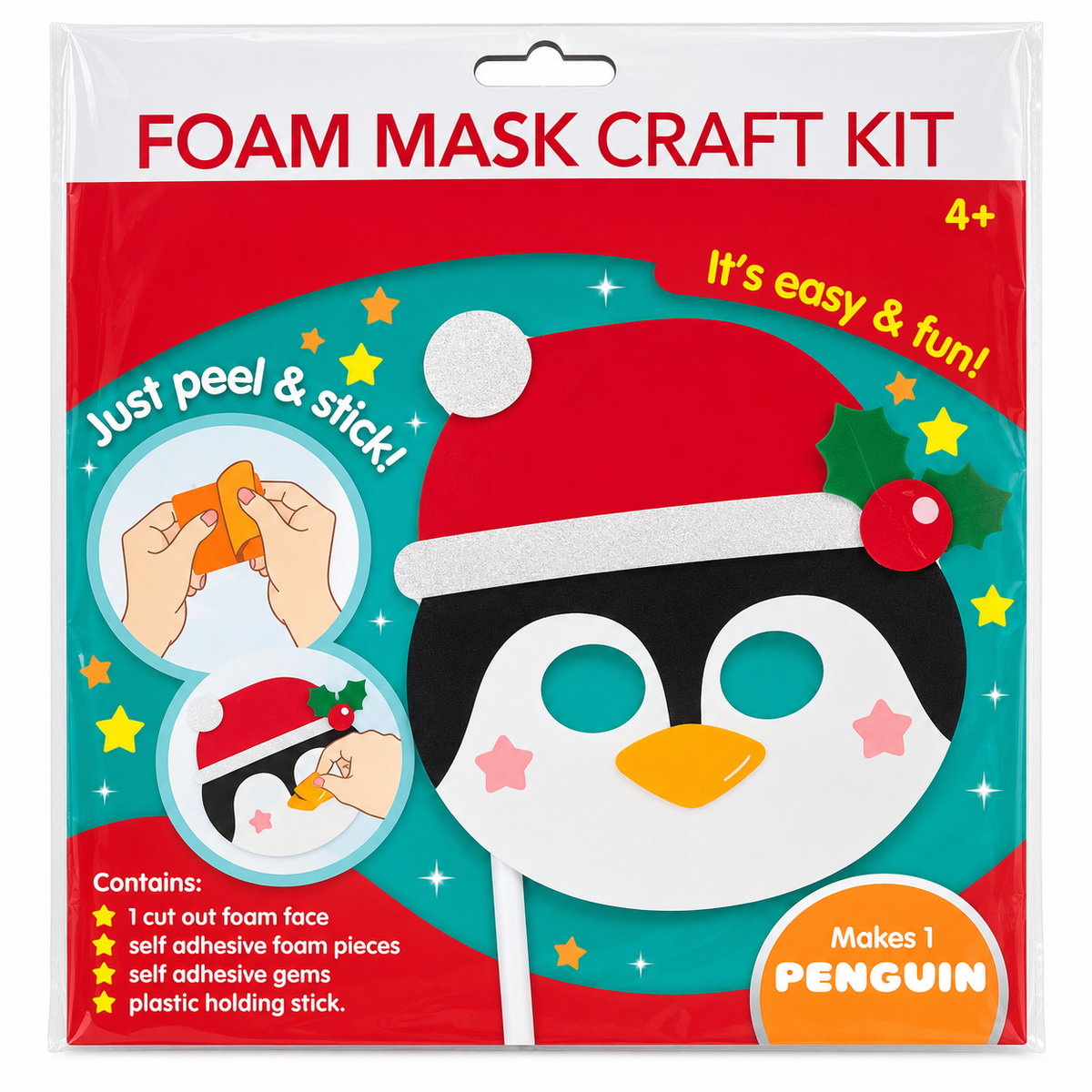 Christmas Mask Craft Kit - Penguin