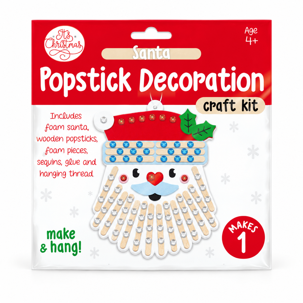 Make Your Own Santa Popstick Decoration Kit