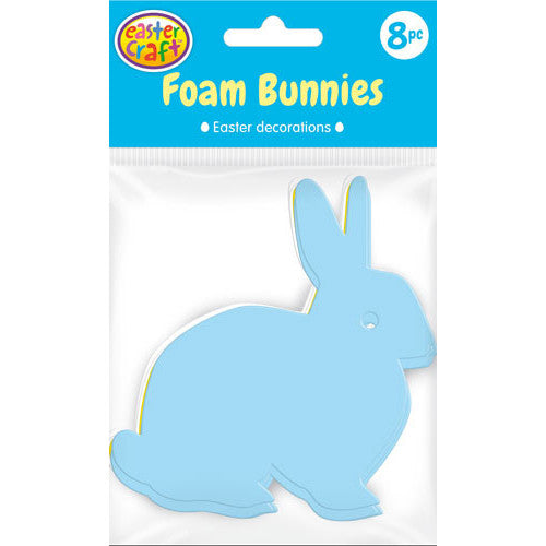 Crouching Foam Bunny Shapes - 8 Pack
