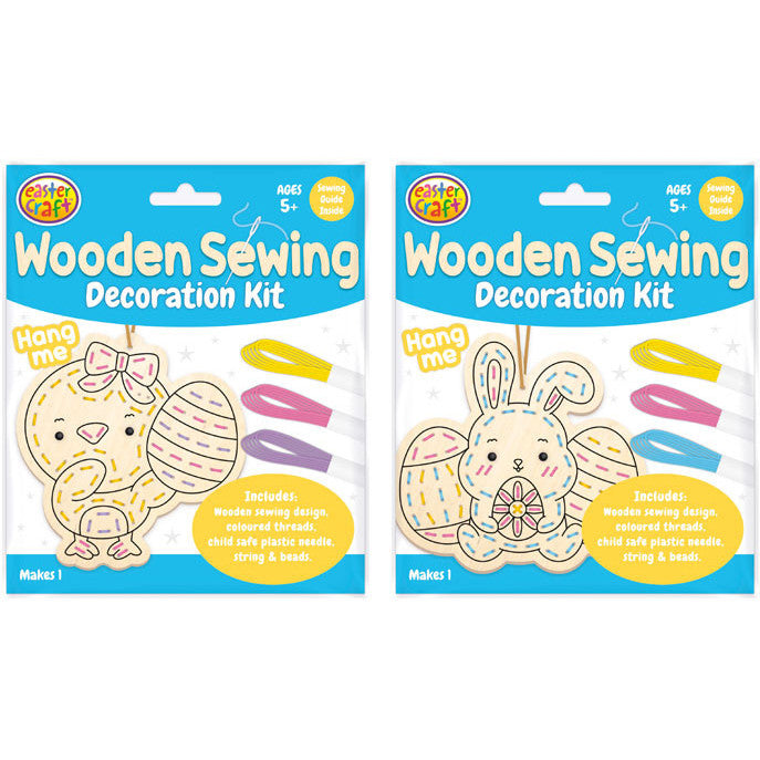 Easter Wooden Sewing Decoration Kit – 2 Assorted Designs