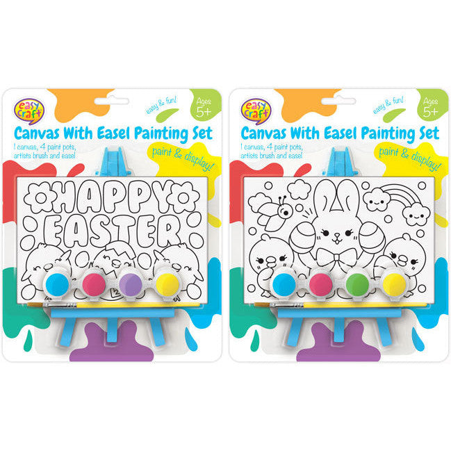 Easter Mini Canvas Painting Kit with Easel
