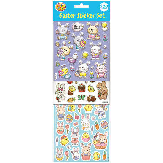 Easter Sticker Set - 200 Pack 3D & Laser Mix