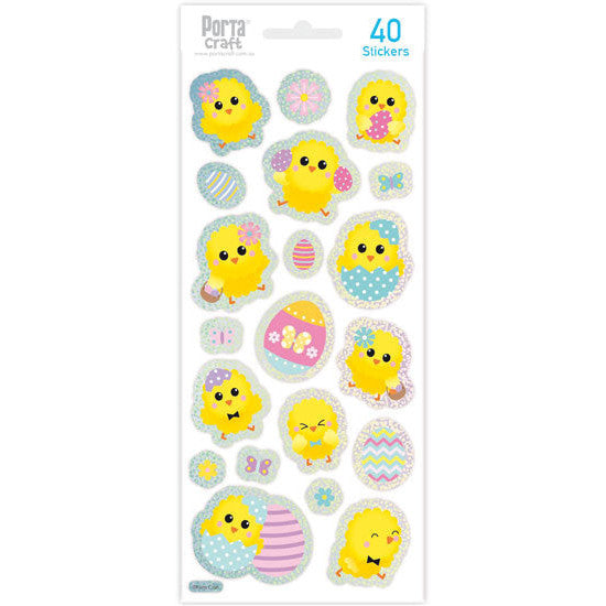Easter Holographic Stickers 40pcs