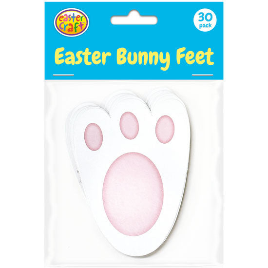 Easter Bunny Footprint Trail Cut-Outs - 30 Pack