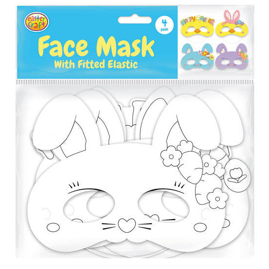 Easter Face Masks with Elastic - 4 Pack