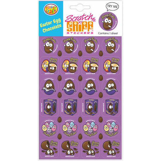 Scratch & Sniff Stickers - Chocolate Egg Scented