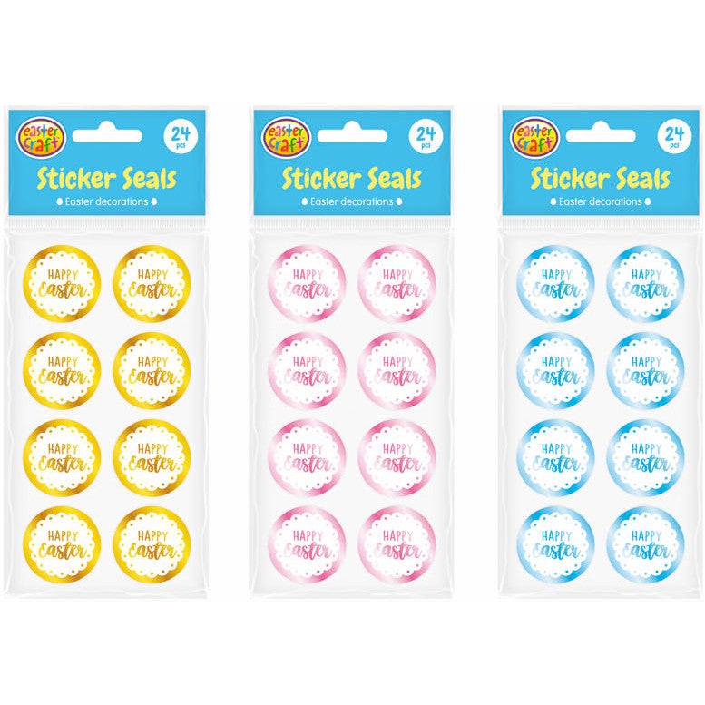 Easter Sticker Seal Sheets - 3 Pack 24pc Each